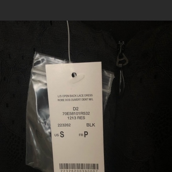 Bebe Black Open Back Lace Dress SP - Picture 7 of 7